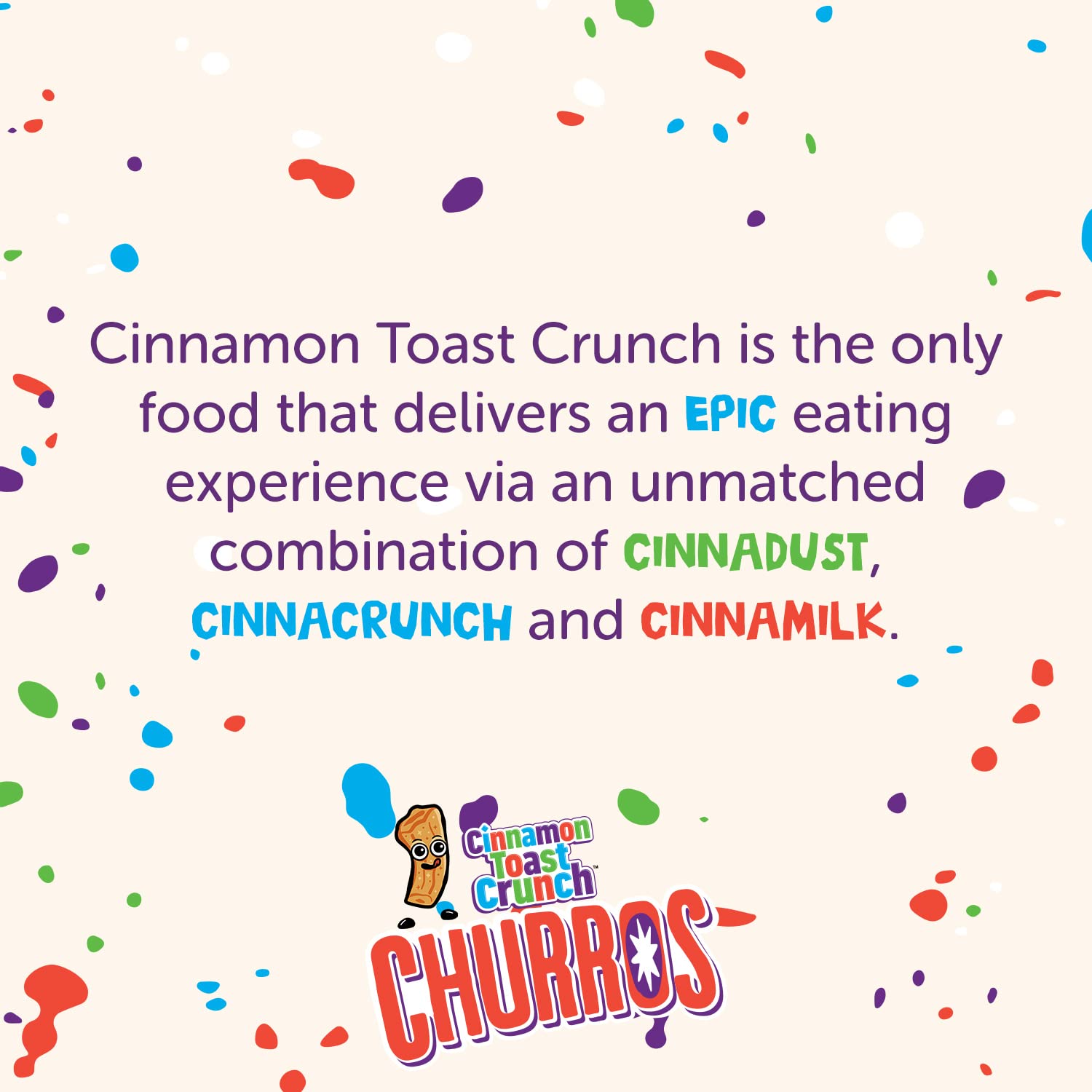 Bánh ngũ cốc vị quế Cinnamon Toast Crunch, Breakfast Cereal, Cinnamon Sugar Square (340g)