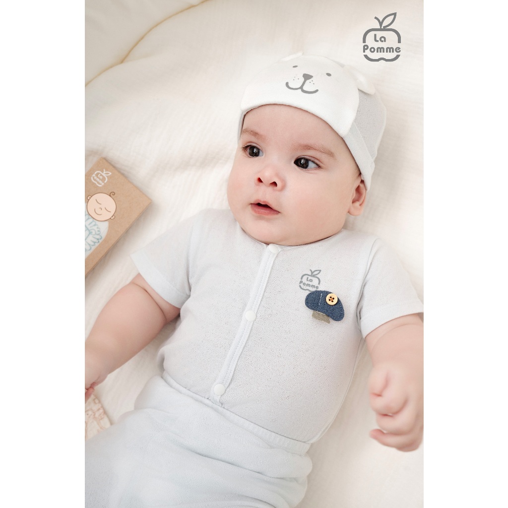 Body chip cộc tay La Pomme đính sticker