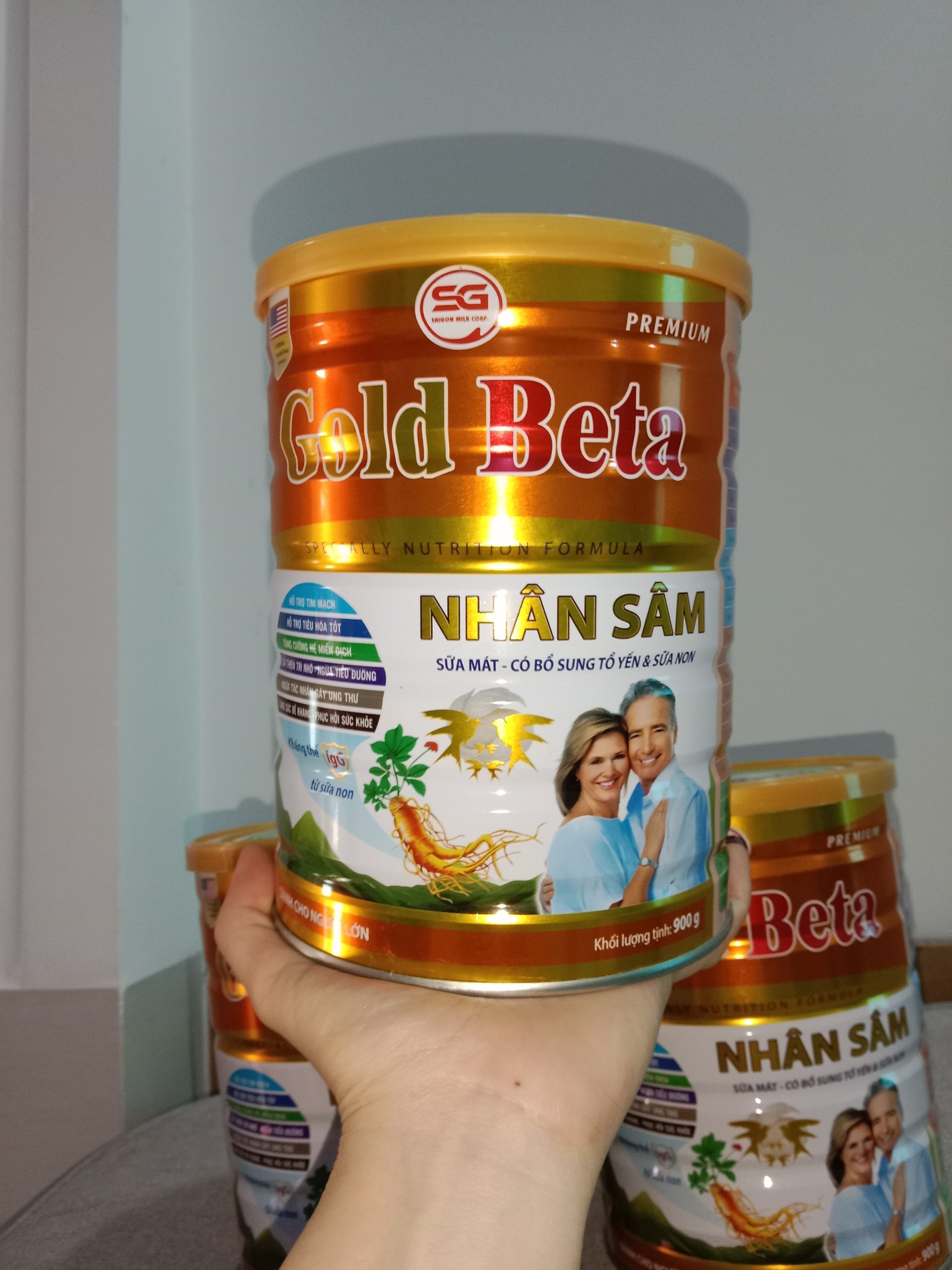 SỮA GOLD BETA NHÂN SÂM 900g - Sữa dành cho NGƯỜI GIÀ PHỤC HỒI SỨC KHỎE - Dành cho người già - Tiểu đường 900g