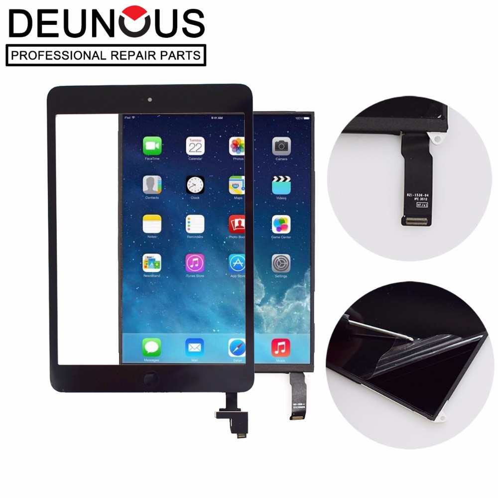 Black / white for ipad mini 1 1st a1432 a1454 a1455 touch screen digitizer sensor glass + lcd display screen panel monitor