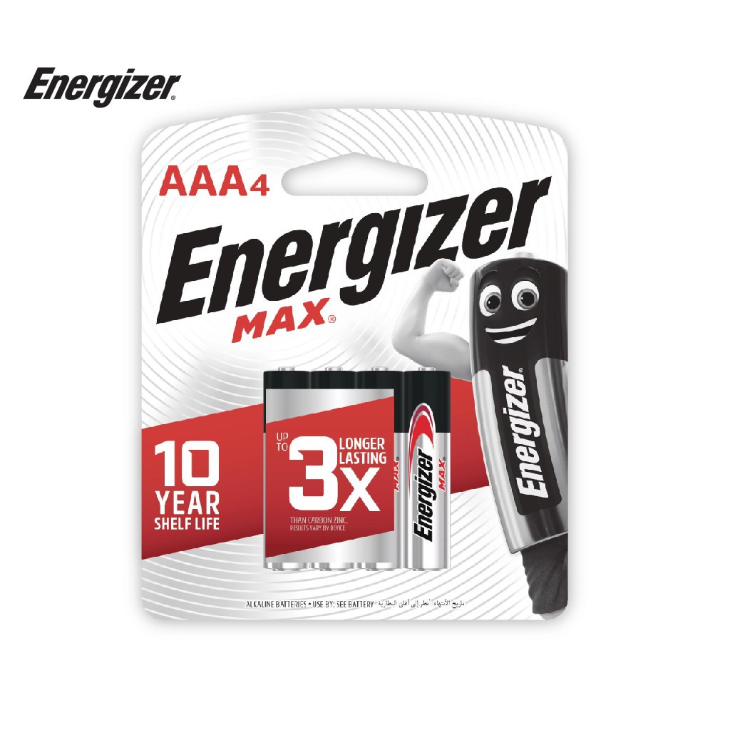 Pin AAA Energizer Max E92 BP4 - Vỉ 4 Viên