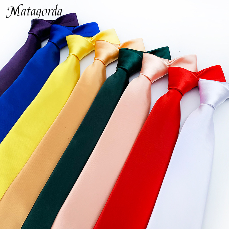 Satin Finish Men's Tie Solid Color Classic 8cm Width Polyester High-Density Reflective Fabric No Pilling Folding Resistant Husband Boyfriend Gift for Wedding Party Festival