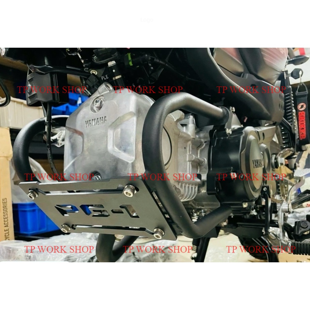 Ốp gầm, bảo vệ lốc máy cho xe Yamaha PG-1 kèm ốc đầy đủ