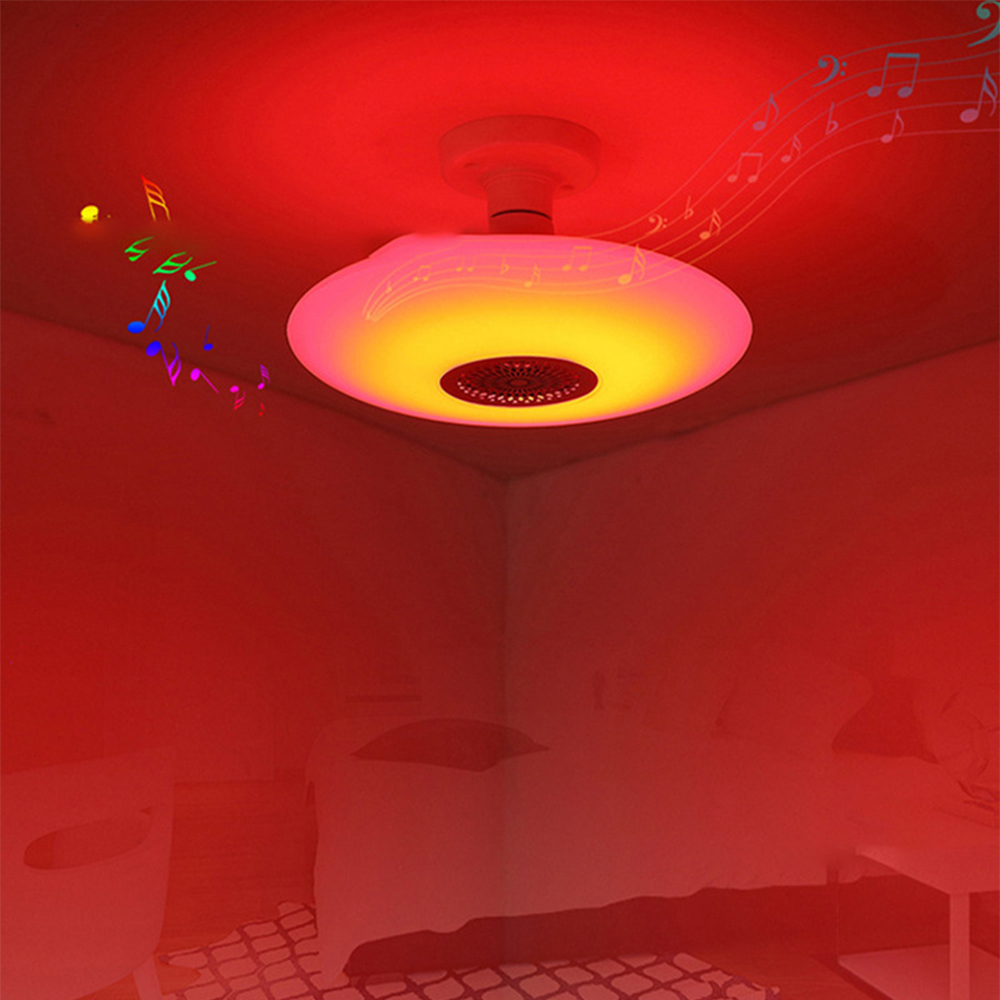 【Ready Stock】E27 30W UFO LED Light Lamp Bulb RGB Color Changing Dimmable Remote Control Music Light Ceiling Light Built-in Bluetooth Speaker With Remote Control
