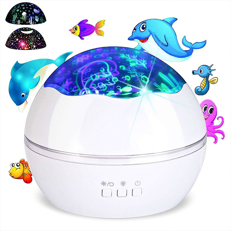 Night light Romantic rotating star projection light USB baby sleeping light bedroom ball light