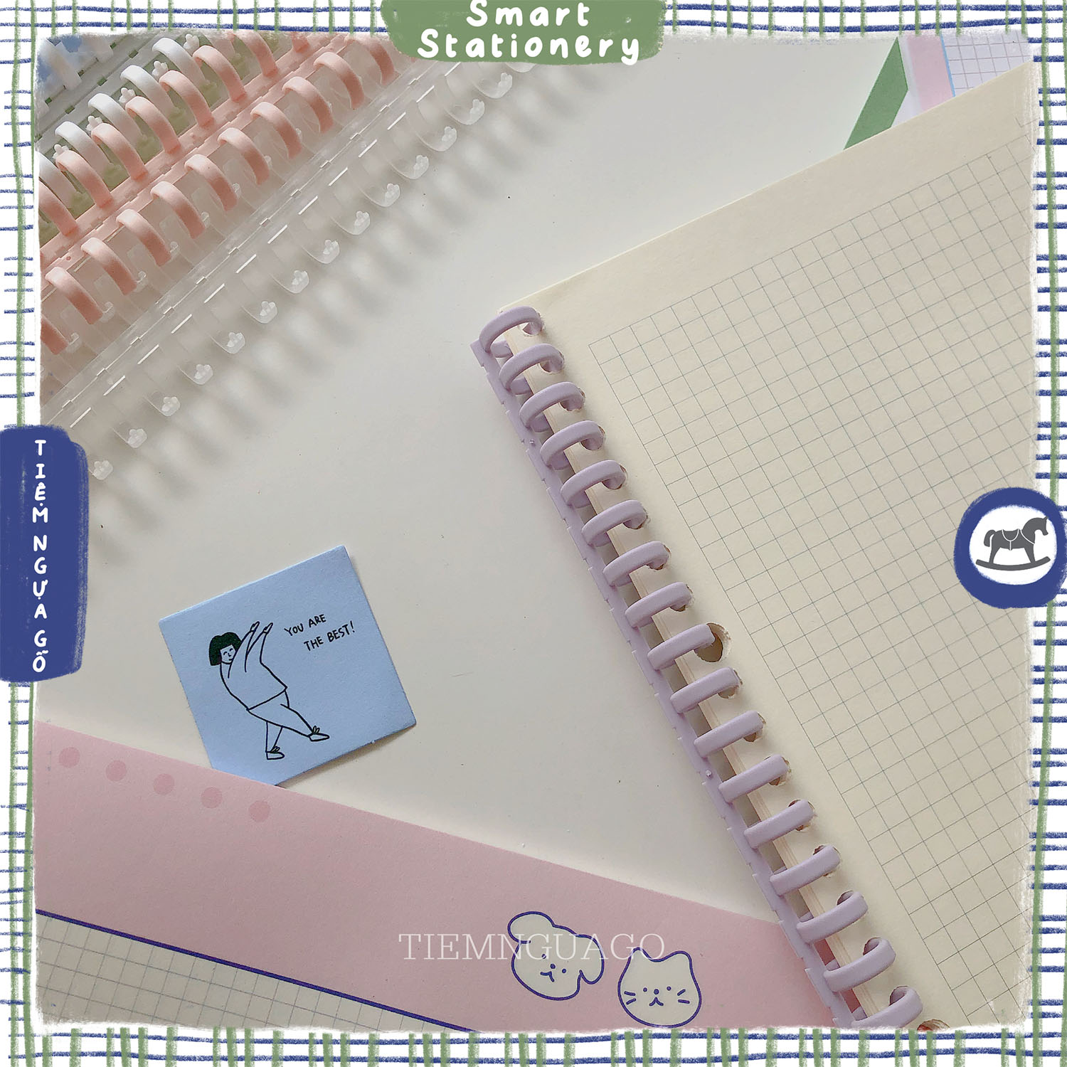 Gáy còng nhựa tự làm Binder (30 lỗ)