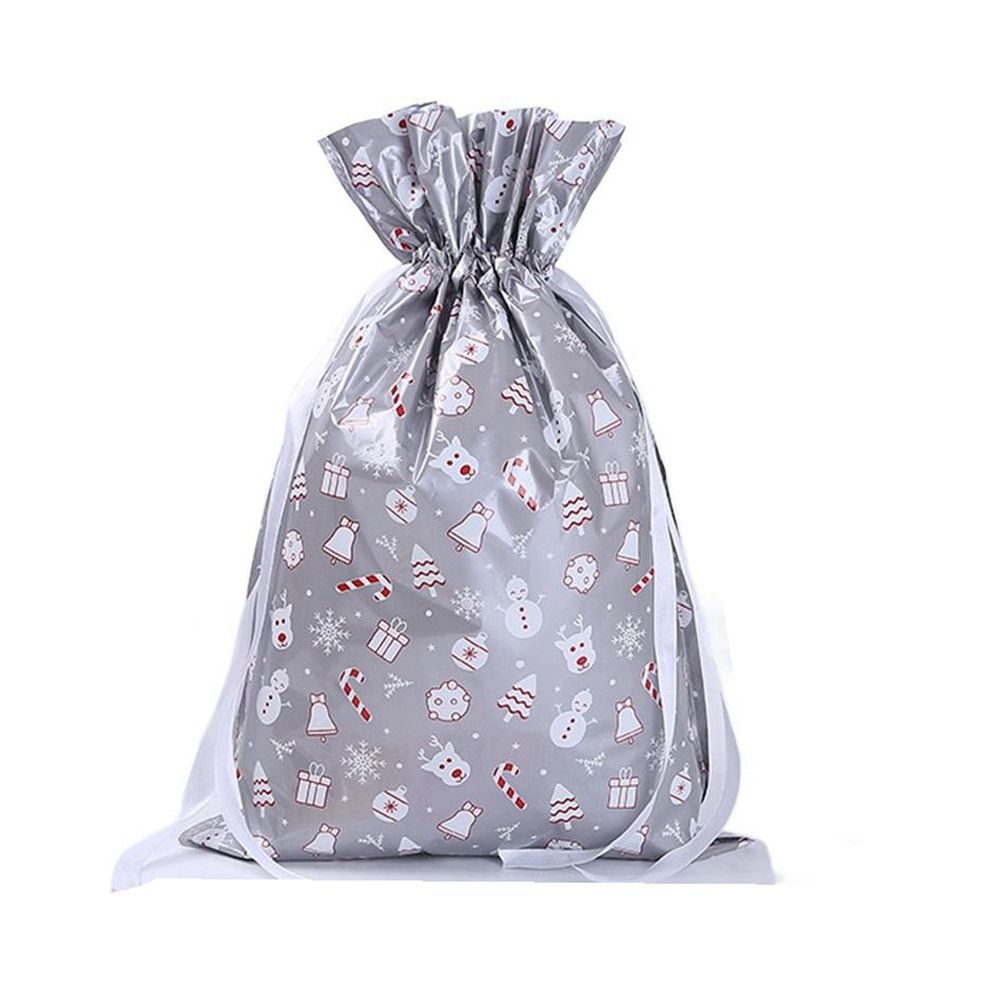 MMLUCK 5Pcs Drawstring Snowman Cookies Santa Claus Snowflake Elk Packaging Bag Gift Bag Candy Wrapping Christmas Gifts
