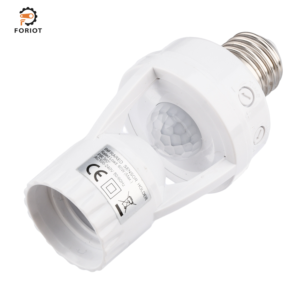 Foriot cảm biến chuyển động ổ cắm đèn thông minh vít trong ánh sáng bóng đèn ổ cắm E27 đèn cảm biến chuyển động Bóng đèn đèn tự động điều khiển cho nhà để xe