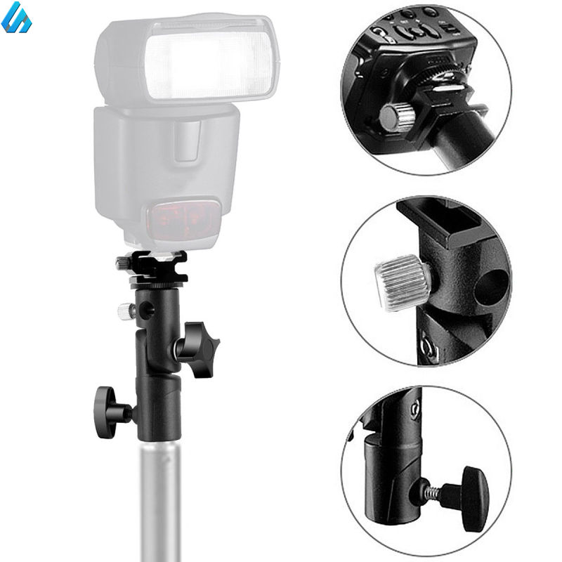 Hot Shoe Umbrella Holder Mount E Type Flash Light Stand Bracket for DSLR Camera