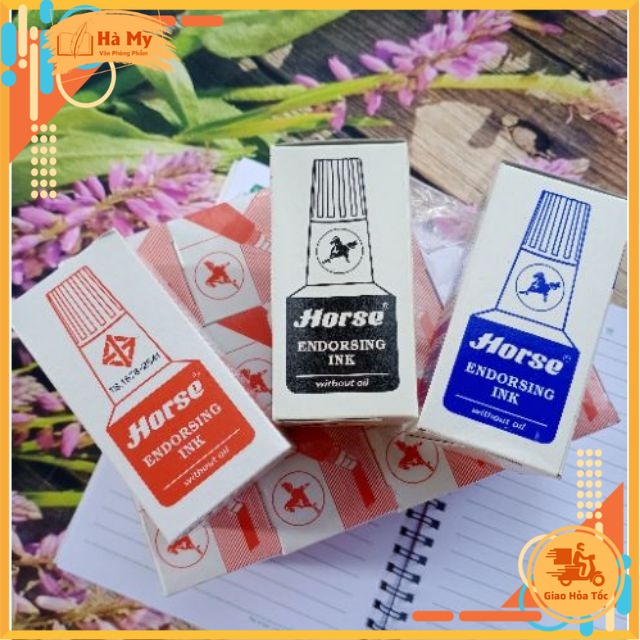 Mực dấu Horse chai 30ml mực tươi sáng, không lem
