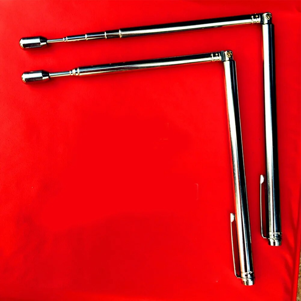 2 Pcs/set Stainless Steel Detector Water Dowsing Rods Accessories Ghost Measuring Instruments Flexible Observe Adjustable Tool