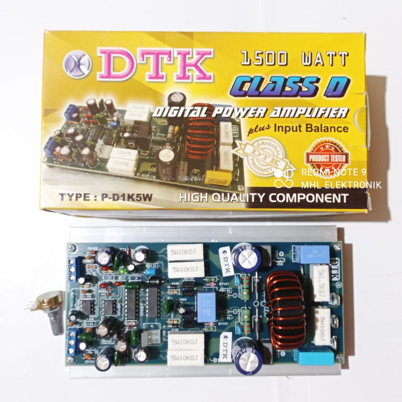 Digital Power Amplifier 1500W Class D PD1K5W Plus Input Balance by DTK