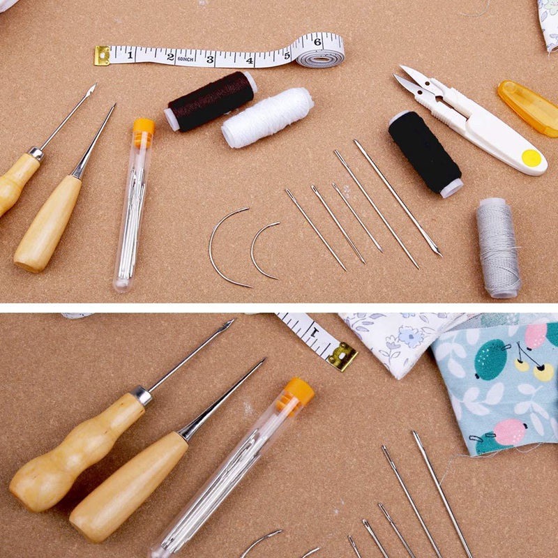 29 Pieces Leather Sewing Kit Leather Sewing Upholstery Repair Kit with