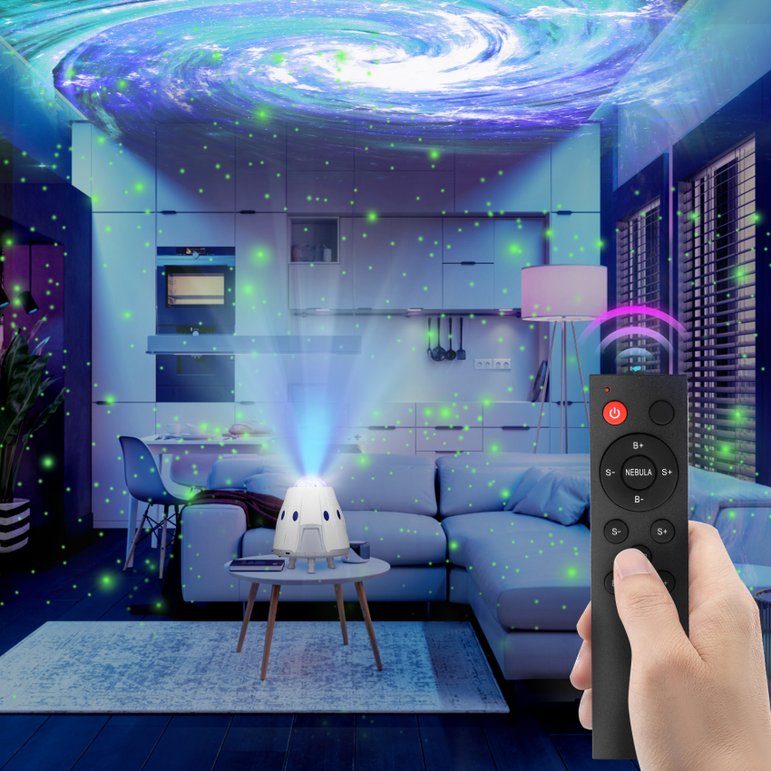 Star Projector Light Projector, Space Capsule Star Night Light For Kids, Bluetooth Speaker & Music Sync With 8 Light Modes, A Magic Starry Light For Bedroom, Party