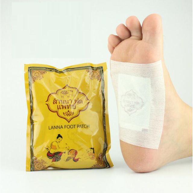 Hàng thái lan) túi 10 miếng dán thải độc chân lana foot patch thái lan