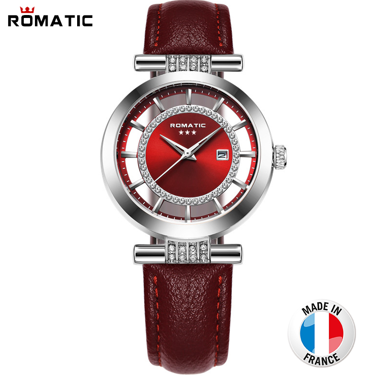 [Miễn Phí Ship] Đồng hồ Nữ ROMATIC Paris, Dây da mềm mại