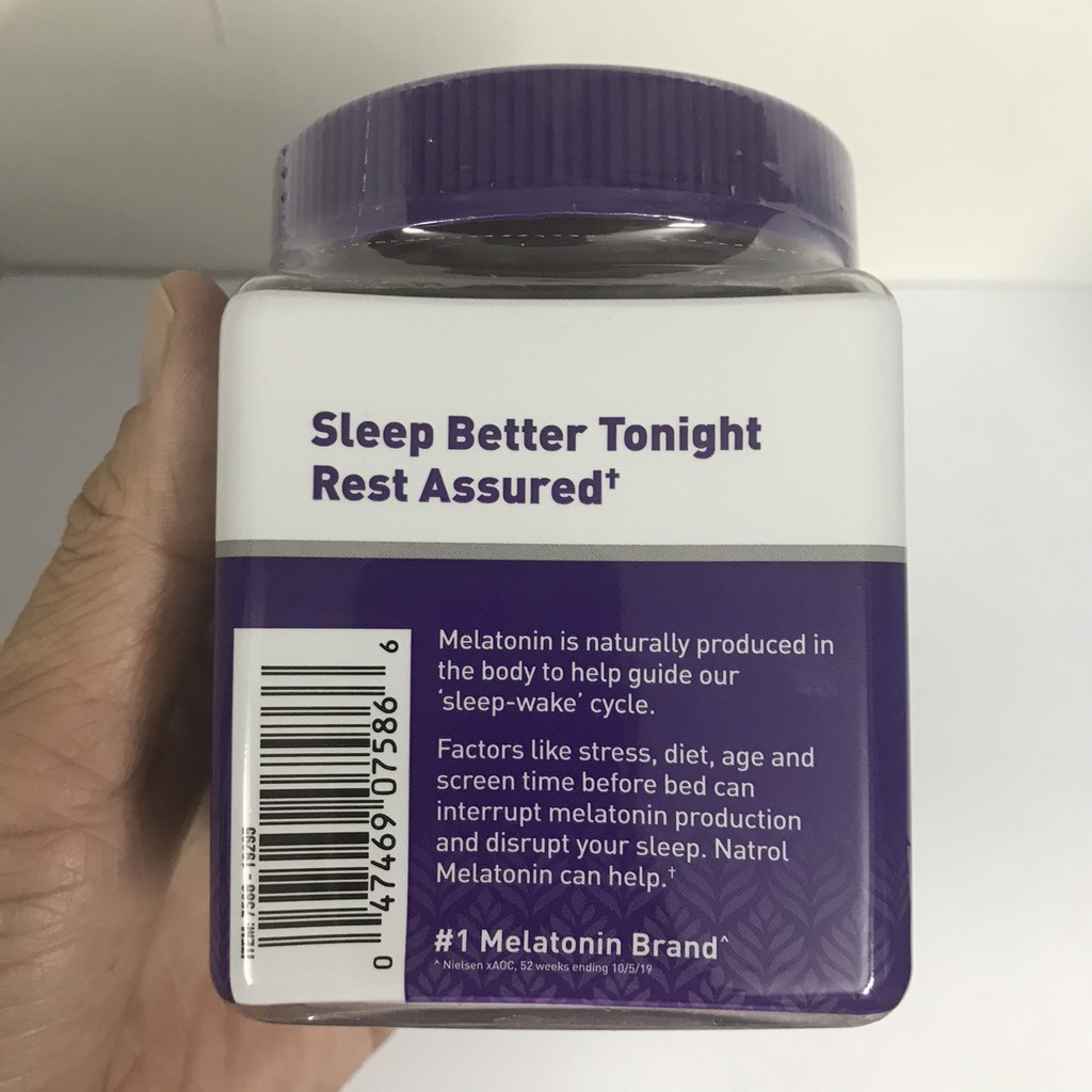[ Date 2025 ] Kẹo Dẻo Ngủ Ngon Melatonin Natrol Gummies 10mg