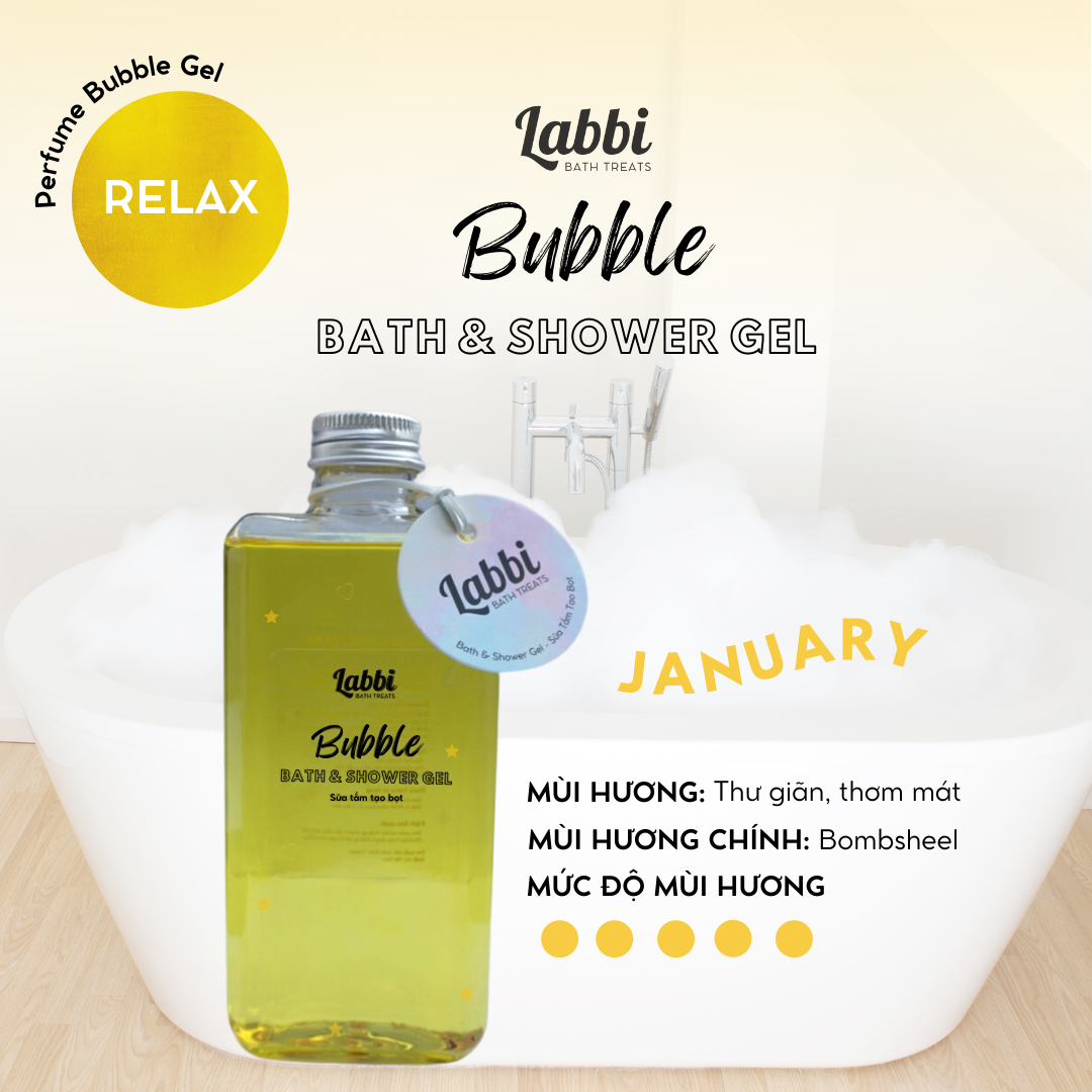 January tạo bọt bồn tắm / gel tắm tạo bọt / bubble gels