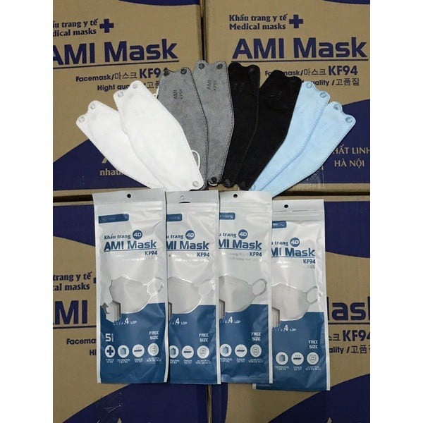 Set 50 cái khẩu trang 4D KF94 cao cấp
