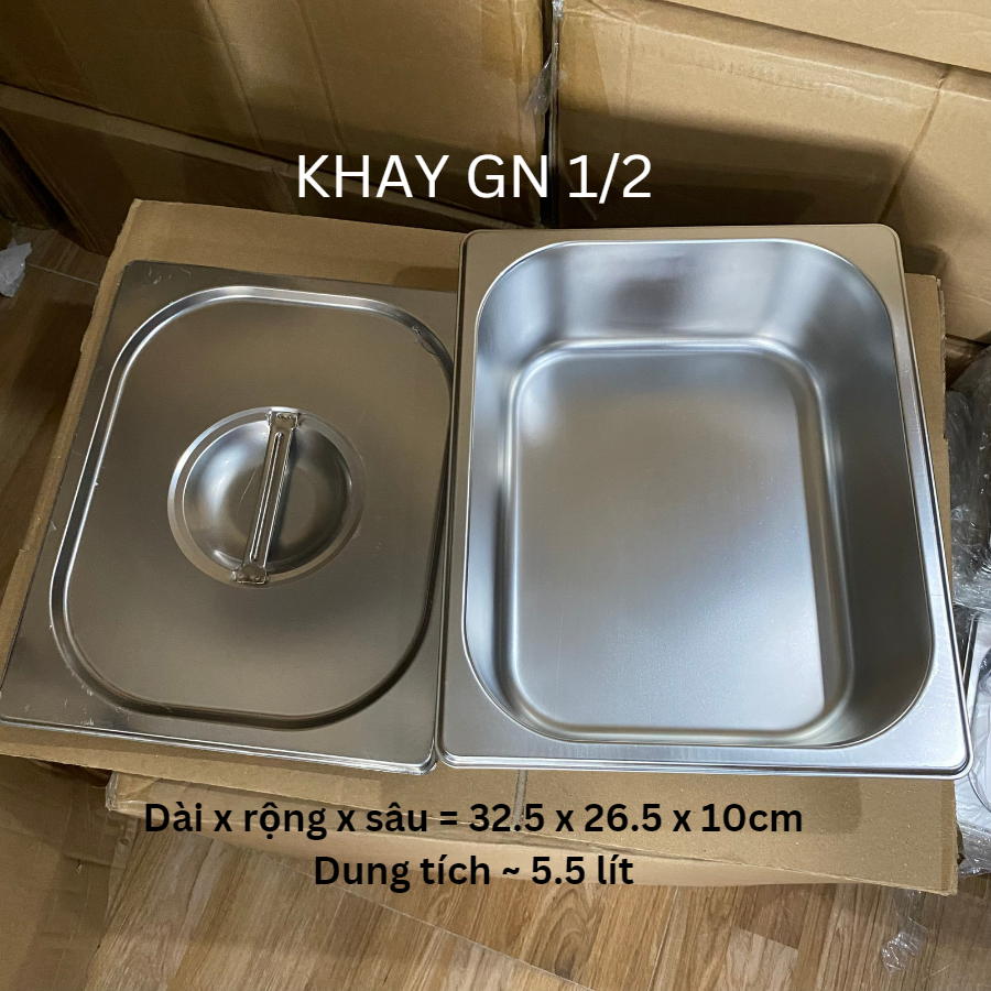 Khay inox đựng topping trà sữa, thạch, trân châu, nhân bánh mì, buffet, kem, thực phẩm