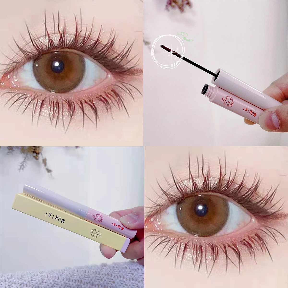 Korean Black Mascara Lengthens Eyelashes Extra Volume Waterproof Natural Lashes