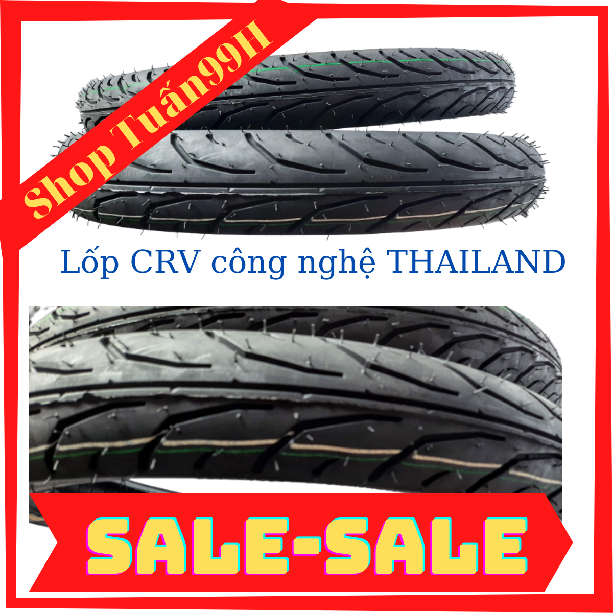Căp vỏ không dùng ruột CRV 60/90-17 và 70/90-17