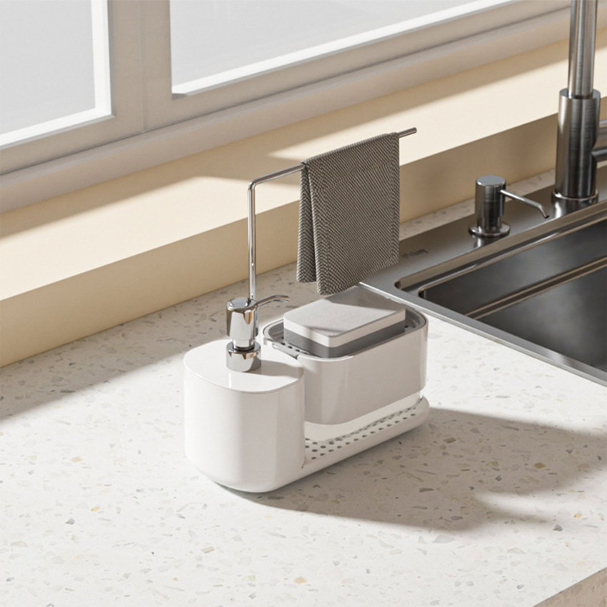 Soap Dispenser Bottle Automatic Liquid Soap Dispenser Kitchen Bath Accessories Sponge Brush Storage Box Manual Soap Dispenser