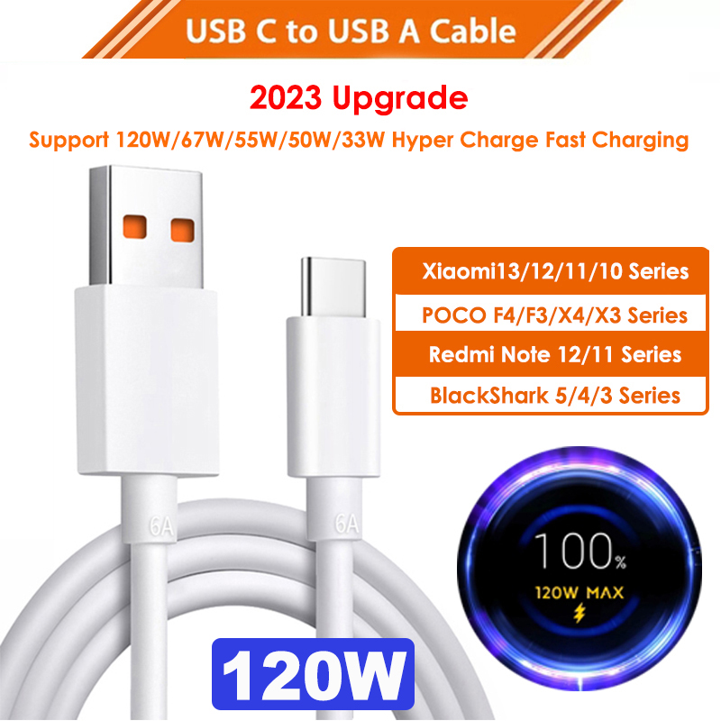 Cable Charge Rapide USB-C 1m Pour Xiaomi 13 / 12 / Redmi Note 12 / Redmi Note 11 / Poco M4 PRO / Poco X5 / Mi 11 Lite / Pad 6 Phonillico