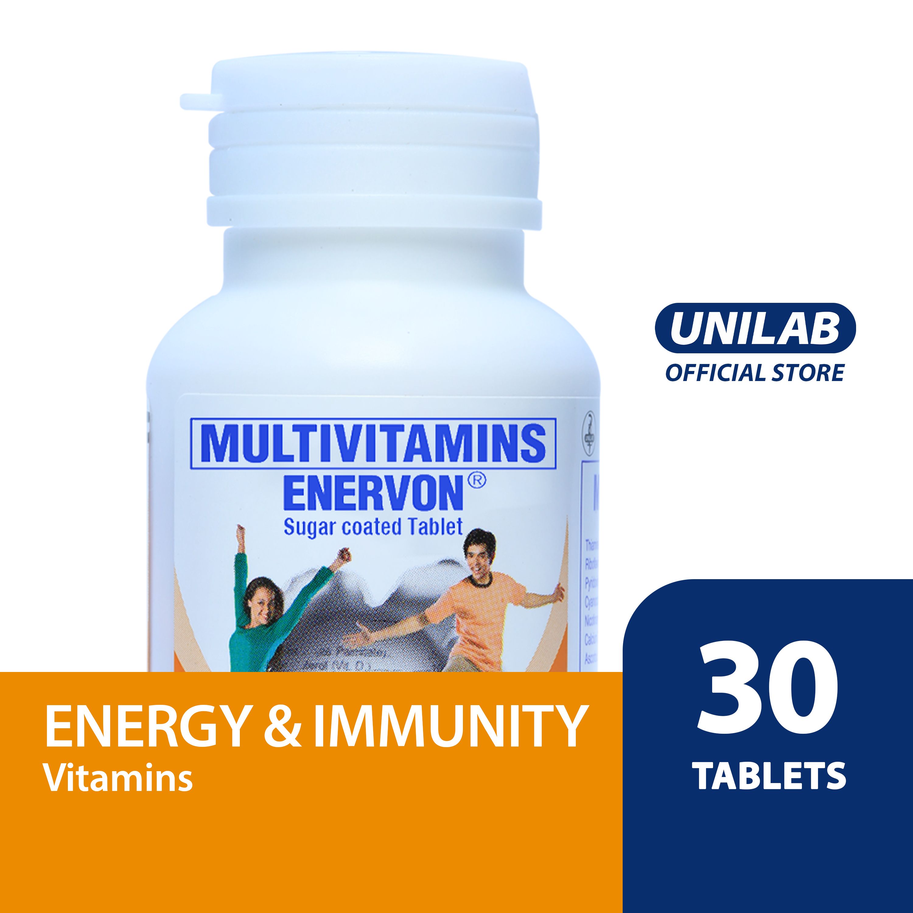 Unilab Enervon C Multivitamins for Adults 30 Tablets For Everyday