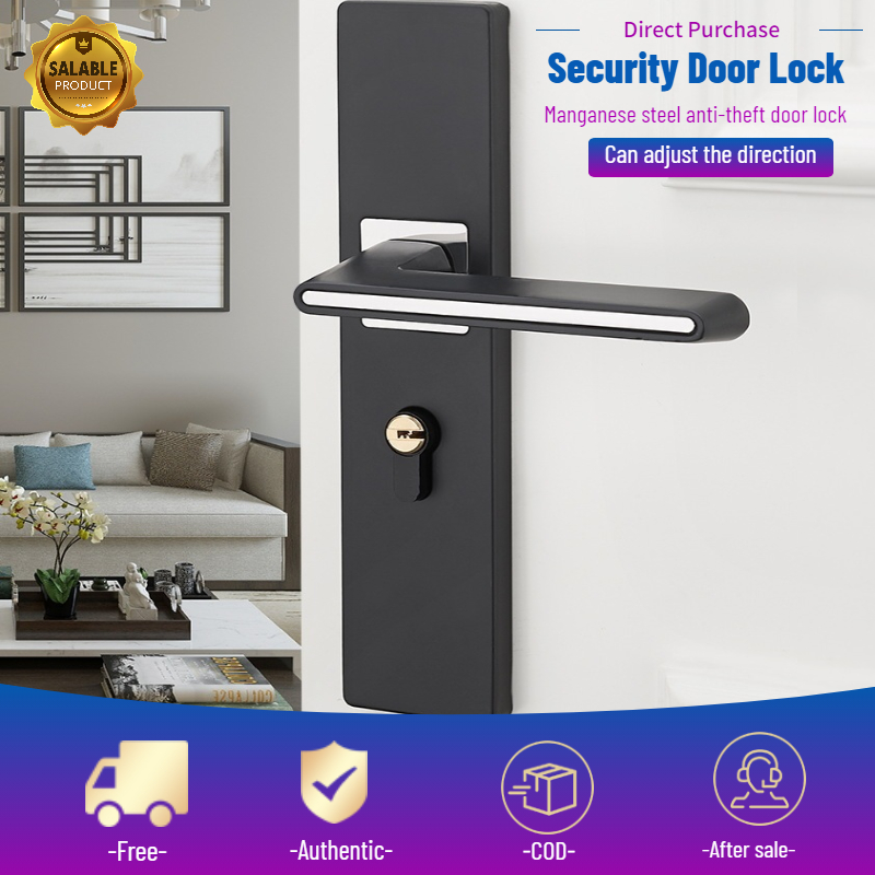 Home Security Manganese Steel Handle Anti-theft Door Locked Set for ...