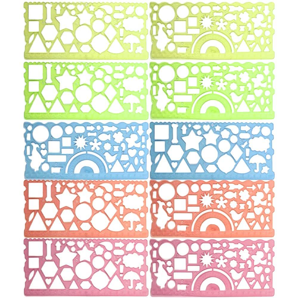 Multipurpose%202PCS%20Multifunctional%20Office%20Geometric%20Drawing%20Template%20Stationery%20Geometric%20Function%20DIY%20Puzzle%20Circle%20Maker%20Drawing%20Ruler%20Drawing%20Ruler%20Template%20Rulers%20Drafting%20Supplies%20Mathematical%20Geometry%20Wavy%20Line%20Ruler%20-%20Image%202