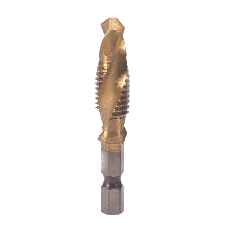 New M3-M10 Hex Shank Titanium Plated HSS Hand Screw Thread Metric Tap Drill Bits