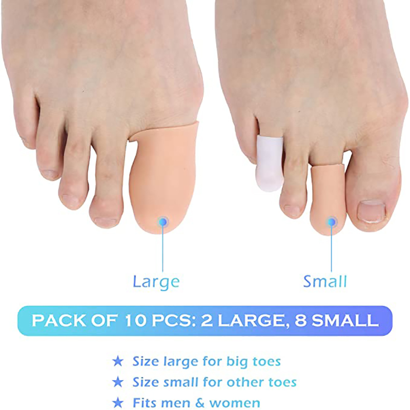 Aweisuan Hot Sale 10pcs/5Pairs Silicone Toe Cap Protector Cover Thumb Sleeve Corn Blisters Pain Relief Gel Toe Tube Bunion Correction Foot Care. 
