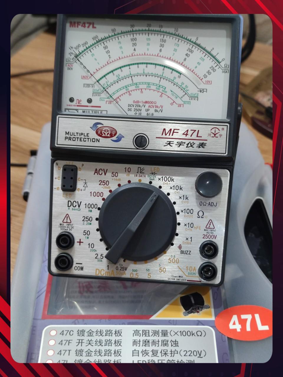 Đồng hồ đo vạn năng kim mf47l- đồng hồ đo điện hàng nội địa trung mf 47l