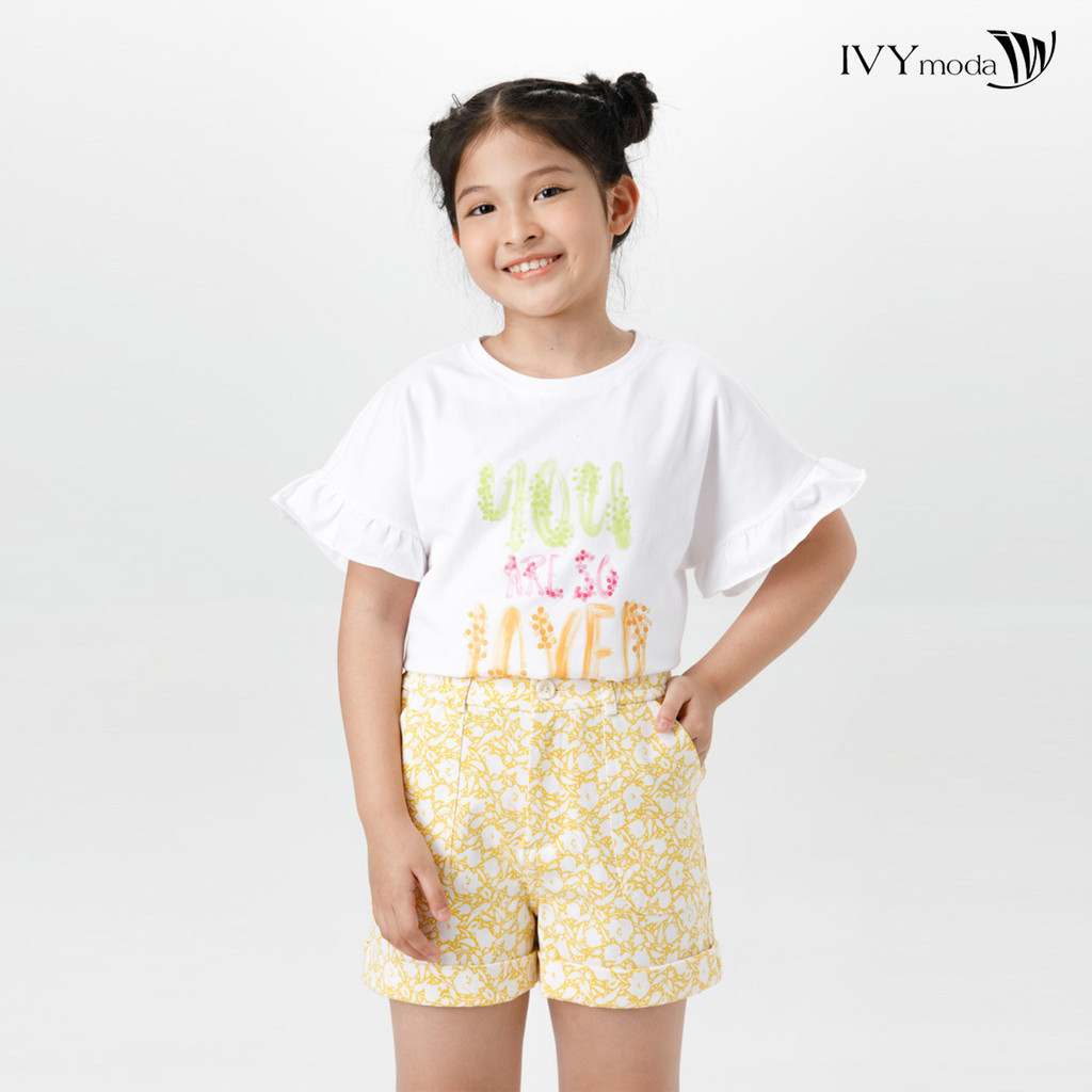 Quần Short Khaki Bé Gái IVY moda MS 20G1528