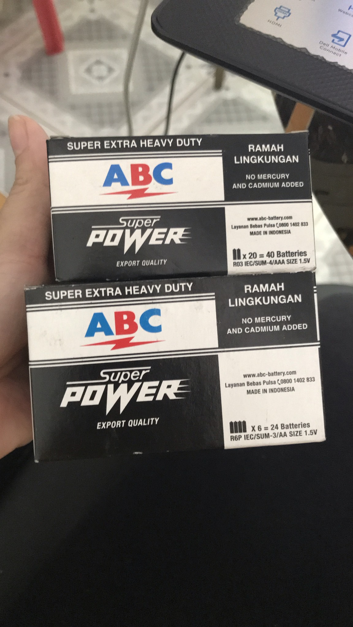 5 Lốc Pin AAA (3A) ABC Super Power 1.5V- Hàng nhập, Siêu bền