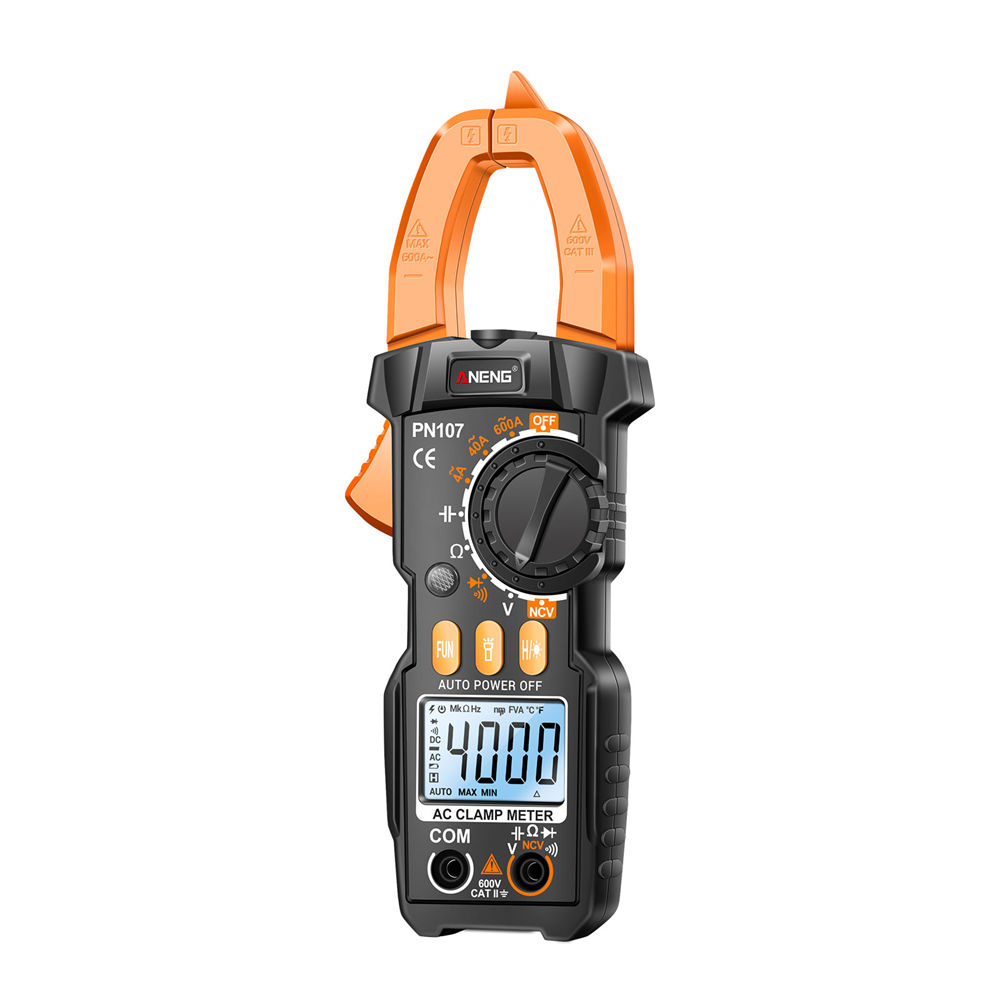 Ziqqucu ANENG Clamp Meter Multimeter Tester Auto Ranging TRMS 4000 Counts AC DC Current Voltage Ohm Volt Amp Meter Electrical Tools