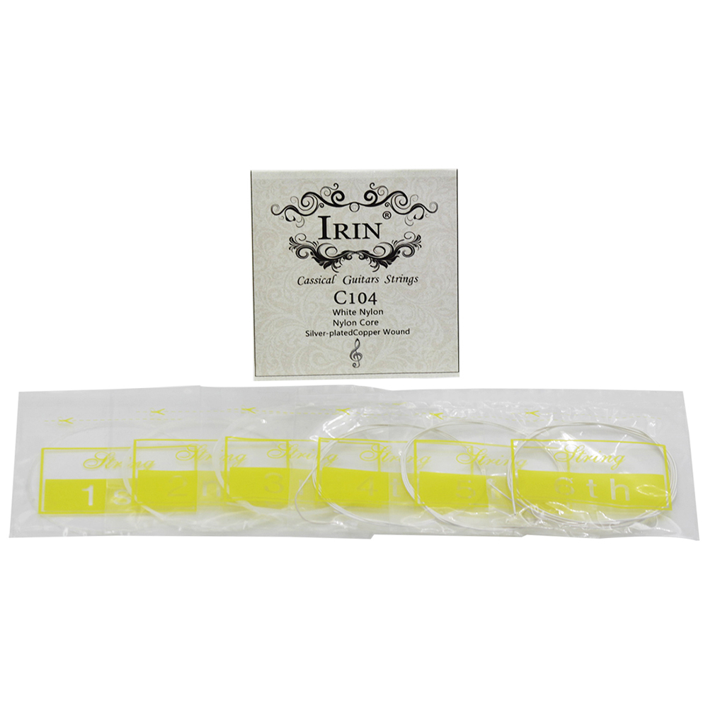 Acoustic Classical Guitar Strings Nylon Plated Copper Alloy Wound, 6pcs/set (.028-.043)