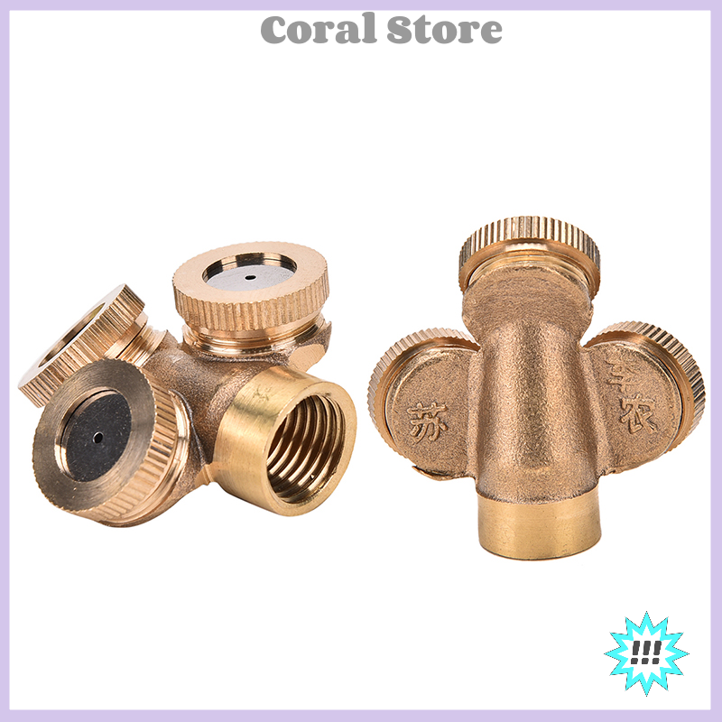【Coral】💖【HOT SALE】🎈🎈 Adjustable Brass Spray Misting Nozzle Garden Sprinklers Irrigation Fitting