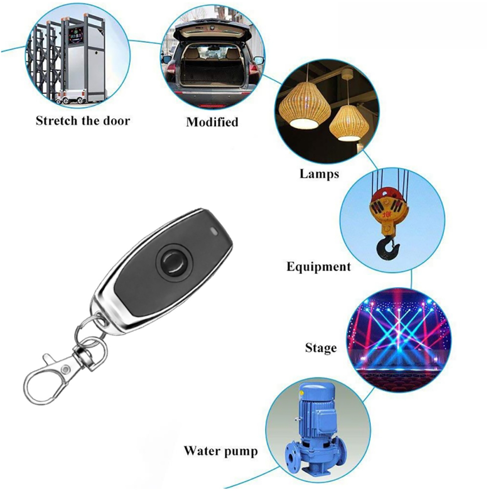 HLINKEY Từ xa phổ quát công tắc điều khiển học tập mã EV1527 433Mhz 315Mhz điều khiển từ xa cho cửa nhà để xe điều khiển