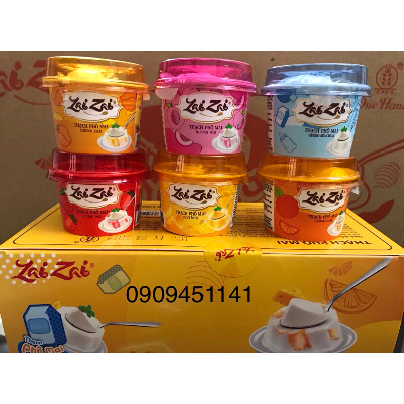 Thạch phô mai zai zai đức hạnh một hộp 6 hũ mua sam nhanh