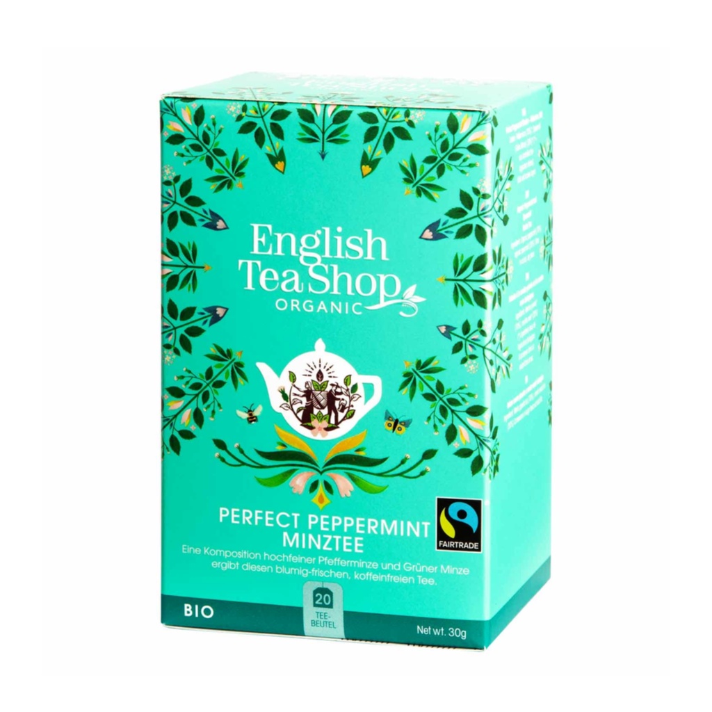 Trà bạc hà hữu cơ, perfect peppermint, 20 túi trà, 1.06 oz - english tea shop