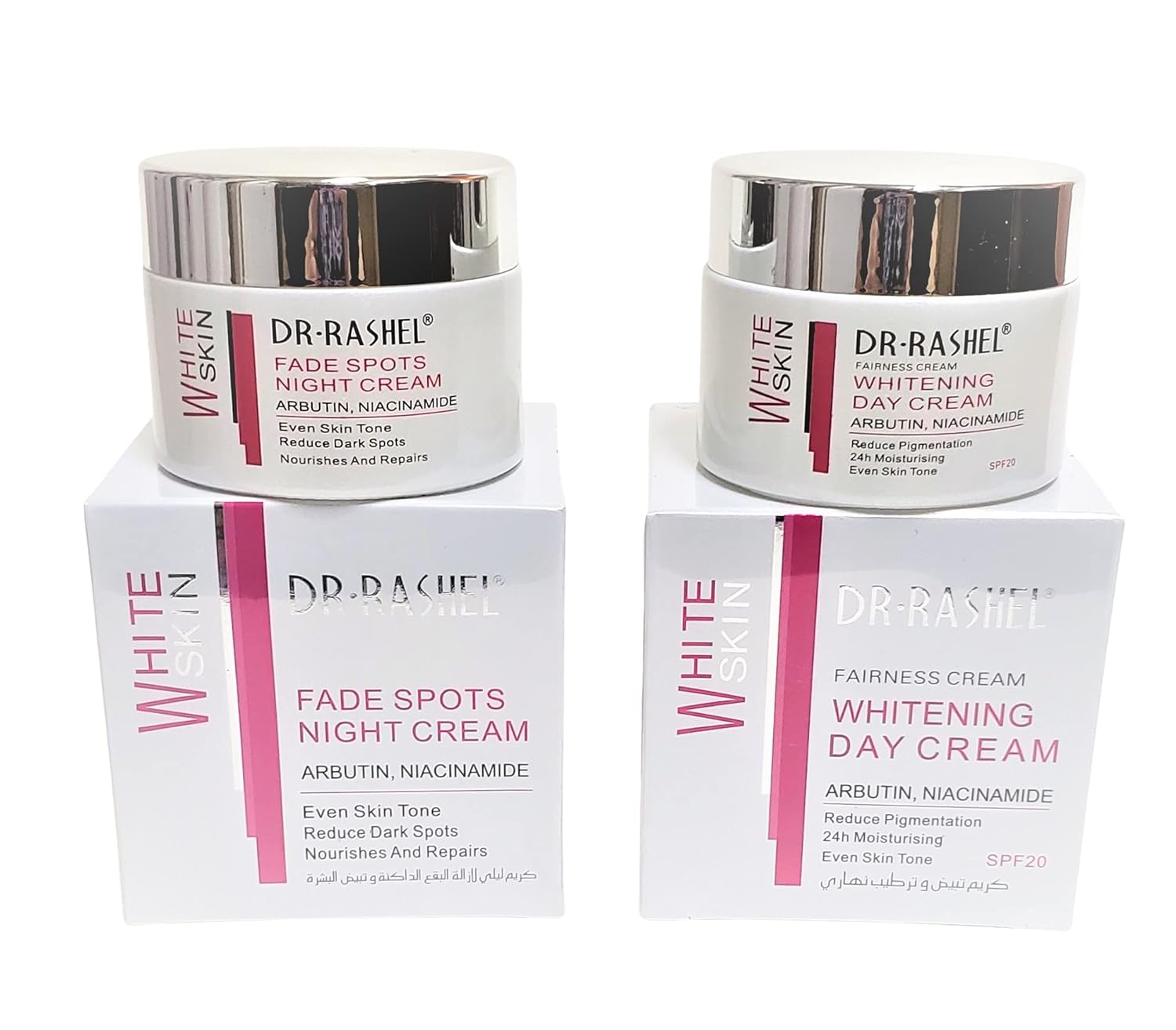 DrRashel%20Fade%20Spots%20Face%20Day%20Cream%20&%20Night%20Cream%20With%20Arbutin%20and%20Niacinamide%20(Bundle%20Pack%20of%202)%20E%20Bazzar%20-%20Image%202