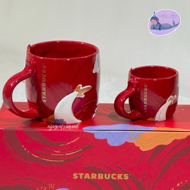 [𝑪𝒐́ 𝑺𝒂̆̃𝒏] STARBUCKS CỐC SỨ ZODIAC DRAGON CERAMIC MUG 355ML / 59ML