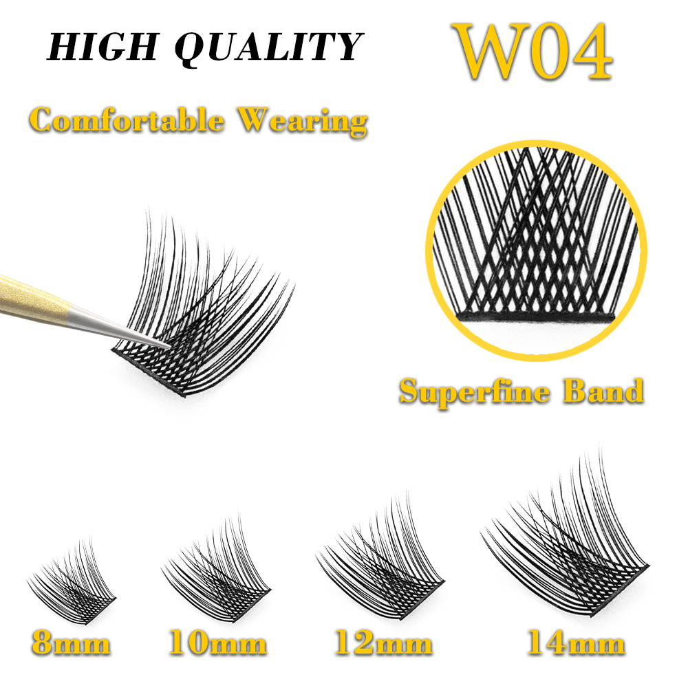 Kimcci 36 Bundles Mink Eyelash Extension Segmented False Bundles ...