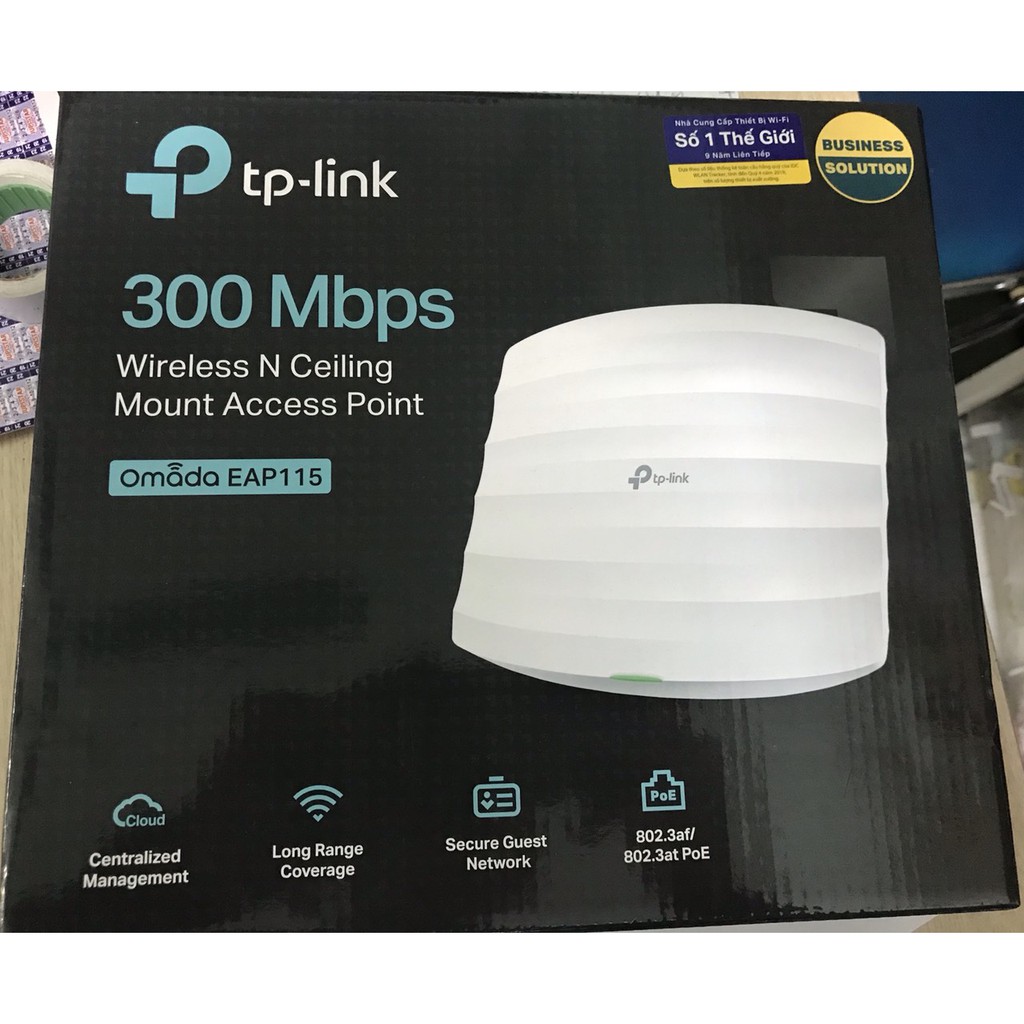 Bộ thu phát TP-Link EAP115 - Wifi 300Mbps Access Point TPlink EAP115 Wireless-N 300Mbps EAP115 | Access Point gắn trần Wi-Fi chuẩn N tốc độ 300Mbps Router Wifi TP-Link EAP115 | Chính hãng