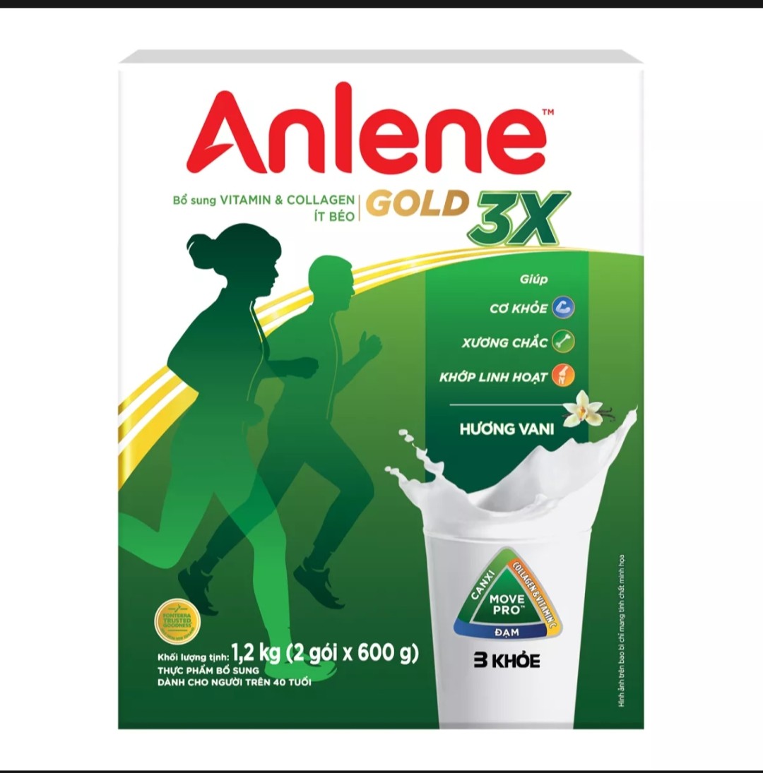 Date T8-23 Sữa bột Anlene Gold Movepro Vani 1,2 Kg