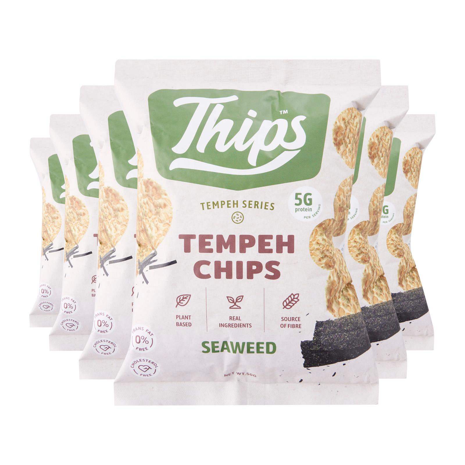 Thips Seaweed Tempeh Chips Carton Pack (50G x 6) Lazada Singapore