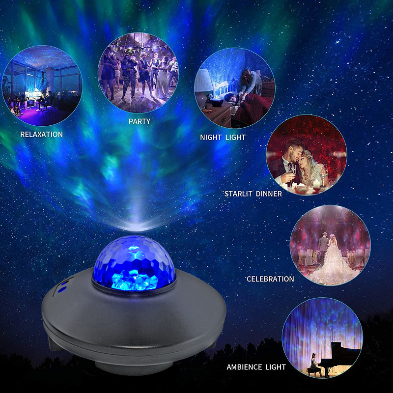 Upbeat Projector Oobest Low Sale Sound Music Audio Activated LED Colorful Starry Sky ...