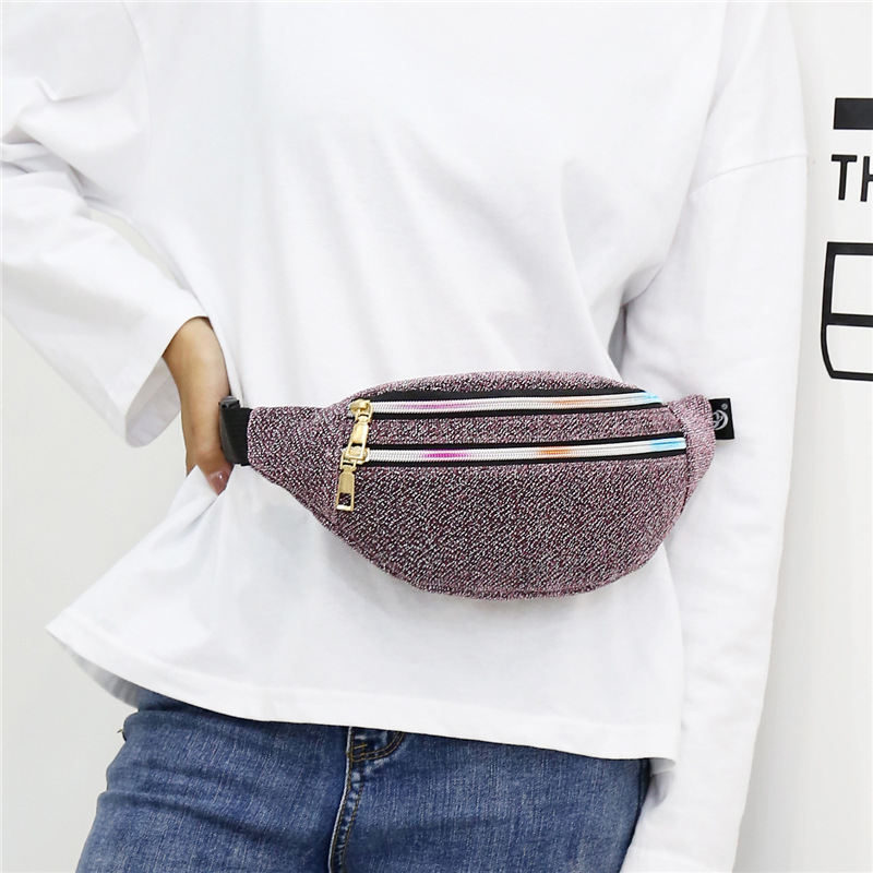 Waist Belt Bag Korean Chest Crossbody Bag Feni Belly Bags Women Girl Gift Pouch Present Phone Holographic Fanny Pack Shiny.
